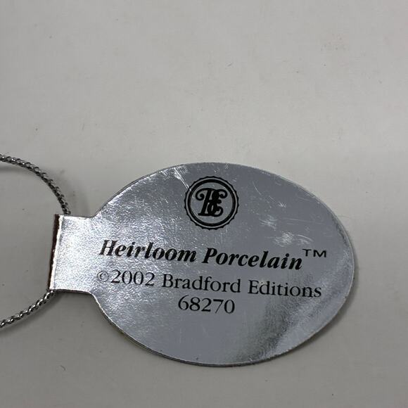 Bradford Editions Era of Louis Tiffany Heirloom Porcelain Ornaments #13 set of 3 - Picture 7 of 8